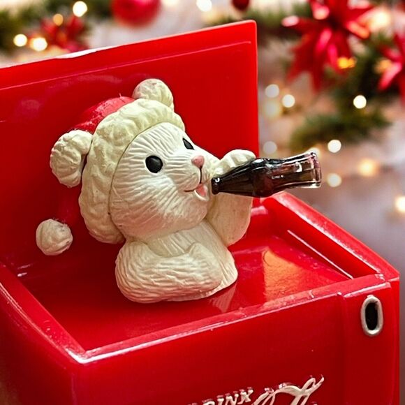 Enesco Coca Cola 1993 Cool Yule Pop Up Christmas Ornament Now You See It - Picture 4 of 5